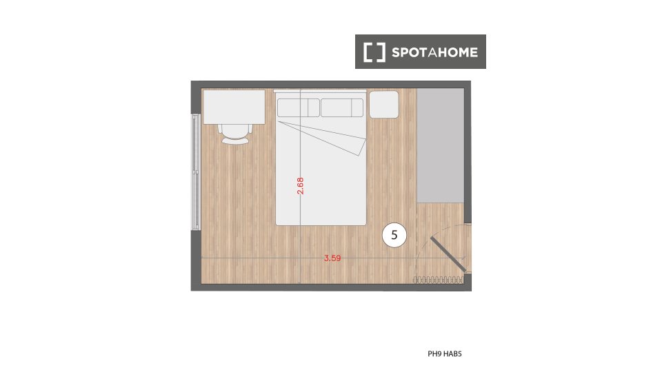 Double room Madrid, 6 beds — photo 25
