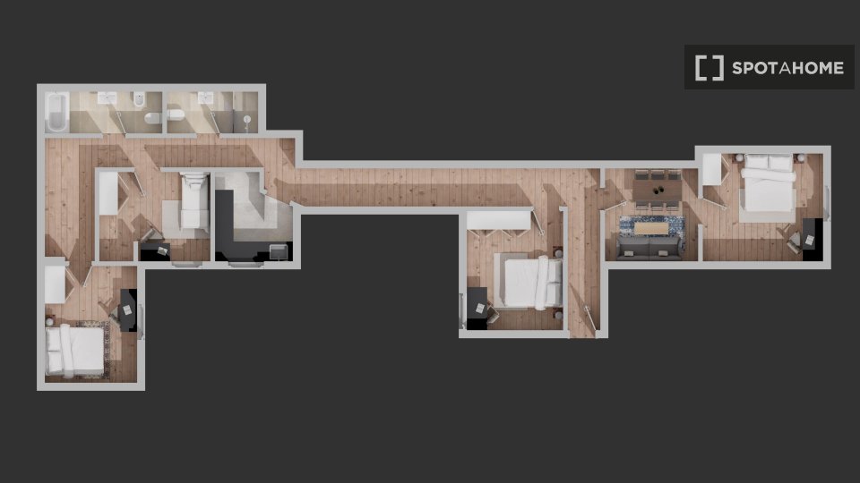 Double room Madrid, 4 beds — photo 16