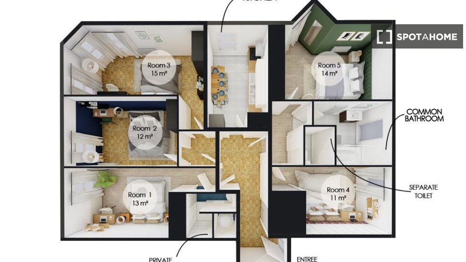 Double room Paris, 5 beds — photo 6