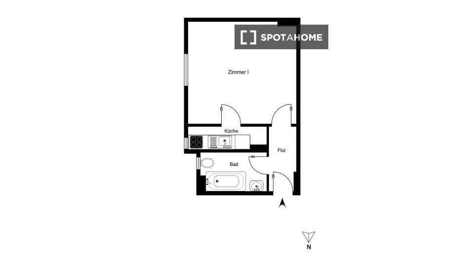 Apartment mono Berlin, 28m² — photo 3
