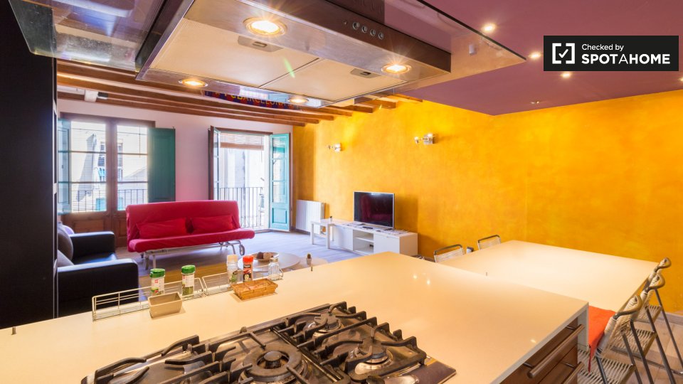 Unique studio apartment for rent in Barri Gòtic, Barcelona - à Barcelone