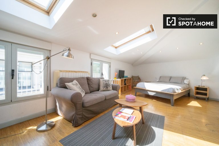 Ethereal studio apartment for rent in Cortes, Madrid
